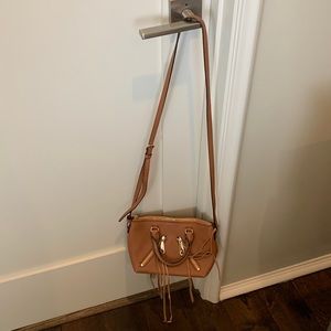 Tan Leather Long Crossbody
